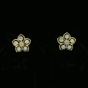 Dazzling Diamond Floral Studs Earrings