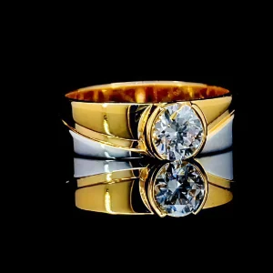 Bold Men’s Solitaire Diamond Ring