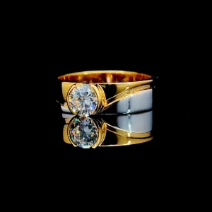 Bold Men’s Solitaire Diamond Ring