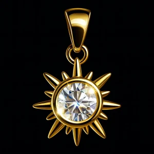 Crown Chakra Sun Diamond Pendant
