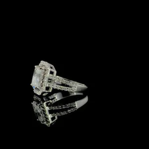 Radiant Cut Halo Diamond Ring